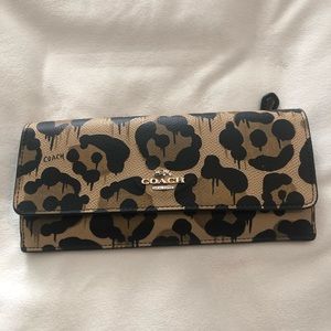 Coach leopard ocelot wallet